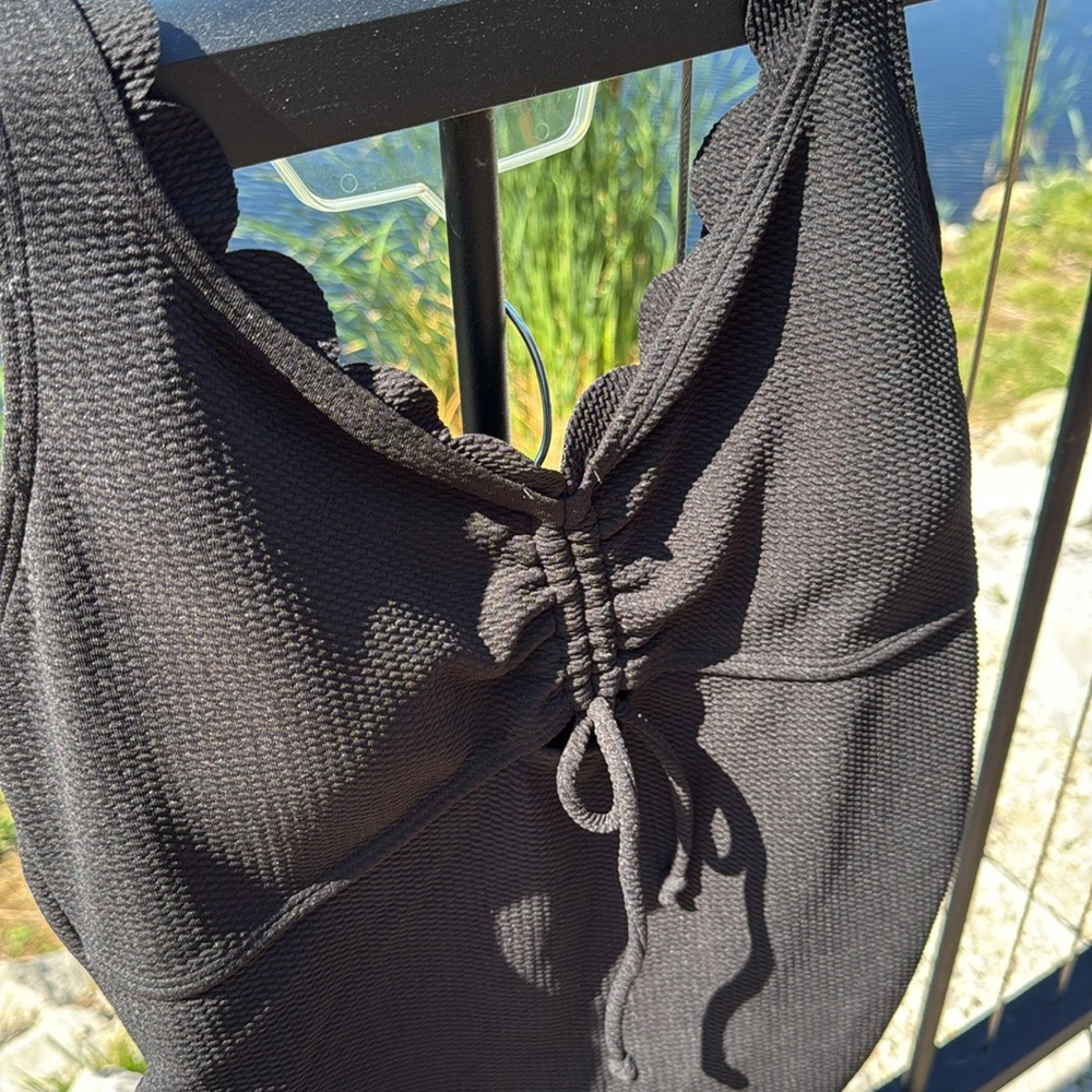 Black One Piece Swimsuit. Size 13 - Picture 2 of 5
